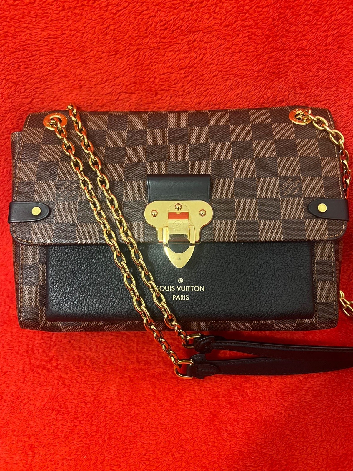 Louis Vuitton Vavin Shoulder Bag PM Damier Ebene Canvas with receipts