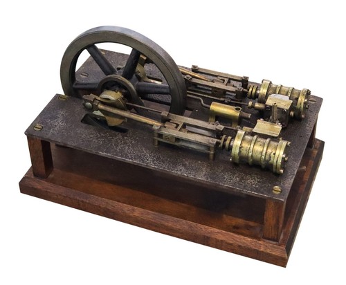 DOLL & CO. 1900 German Antique Steam Twin Cylinders Piston Engine Machine