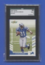 2007 Score Football Calvin Johnson RC SGC 96 Mint Detroit Lions Rookie Card #351