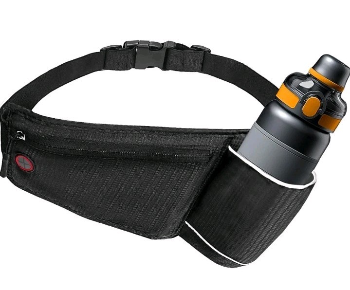Running Belt with Water Bottle Holder, Runners Waist Hydrati