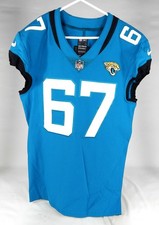 2019 Jacksonville Jaguars #67 Game Issued Blue Jersey Nameplate Removed 44 993