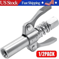 Grease Gun Coupler Double Handle High Pressure Quick Release Lock Oil Nozzles