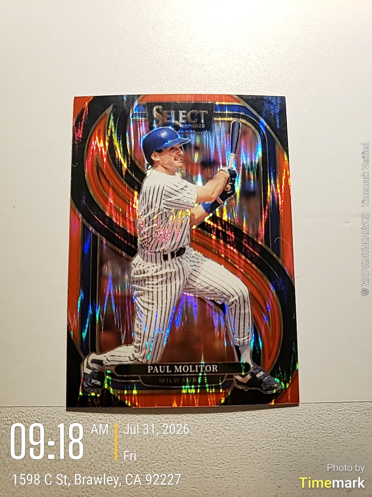 Panini 2025 Select Premier Level Paul Molitor #147 Milwaukee Brewers /149