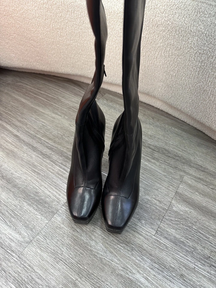 BOTAS DE CUERO NEGRAS HASTA EL MUSLO HP1 GUCCI 39 Foto 4 de 4