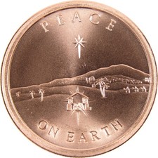 Peace on Earth 1 oz .999 Copper Round Holiday Collectible 2020