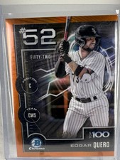 2025 Bowman #BTP-52 Edgar Quero Bowman Scouts Top 100 Orange Refractor #/25