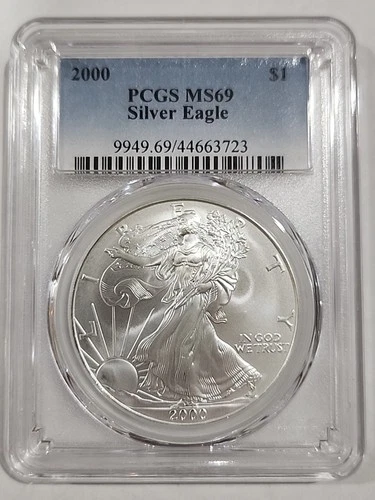 2000 Silver Eagle 1oz PCGS MS69