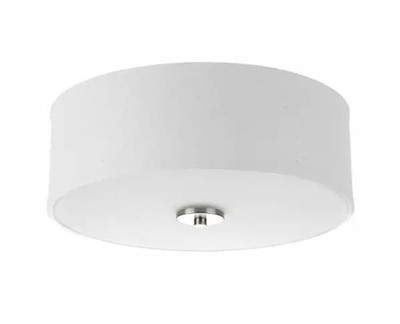 Progress Lighting Inspire Collection 13'' Flush mount Light with Linen Shade 17W