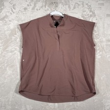 FIGS Women's Scrub Top Rafaela Technical Collection Oversized Healthcare L Taupe