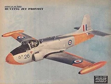 Hunting Jet Provost Vintage RAF Aircraft Graphic Art Aviation Print