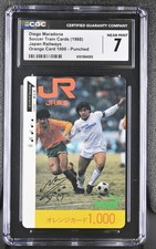 1988 Japan Railways Card - Soccer Train Card - Diego Armando Maradona - CGC 7
