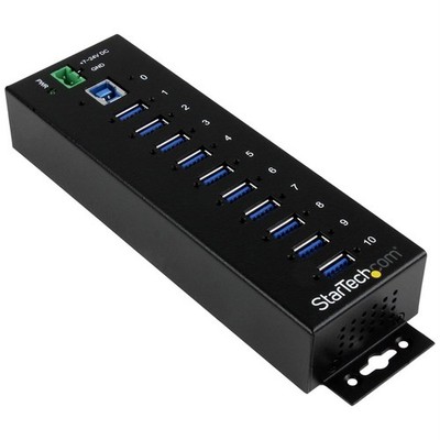 StarTech.com 10-Port Industrial USB 3.0-Hub   ESD- und Überspannungsschutz ~ 10 Port U