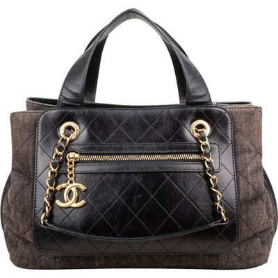 Chanel Stitching Denim CC Shoulder Handbag Coco CC Tasche