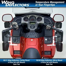 National Cycle N5113 Fairing Mount Dark Tint Wing Deflectors Set for Honda