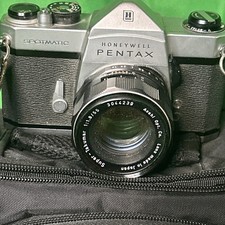 Honeywell Pentax Spotmatic Asahi Japan Camera With Super-takumar 55 Lens  Case