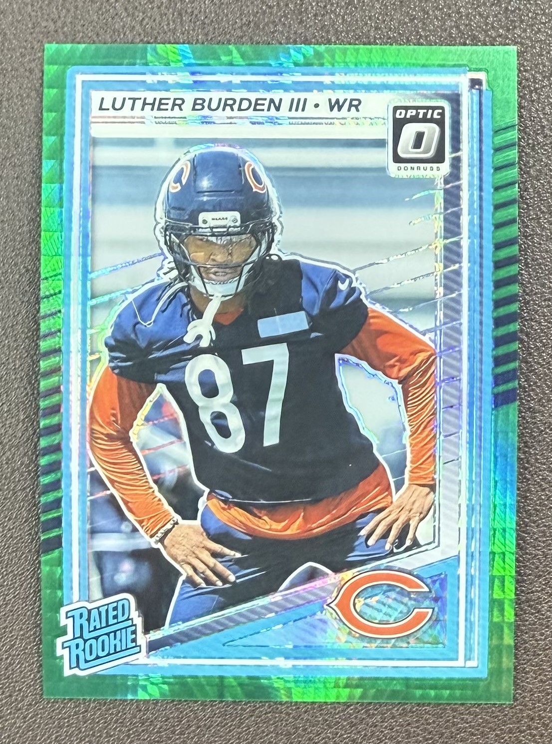 2025 Panini Donruss Optic - Rated Rookie Luther Burden #275 Green Hyper Prizm...