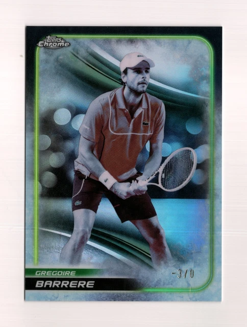 2025 Topps Chrome Tennis Gregoire Barrere #182 Frozenfractor SSP -3/0