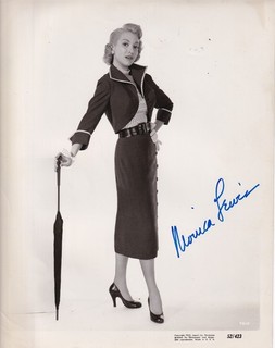 MONICA LEWIS excellent vintage original 8 x 10" b/w signed photo