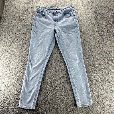 Levi's 721 Jeans Women 32x30 Blue Denim Cotton Light Wash Skinny Hi-Rise Stretch