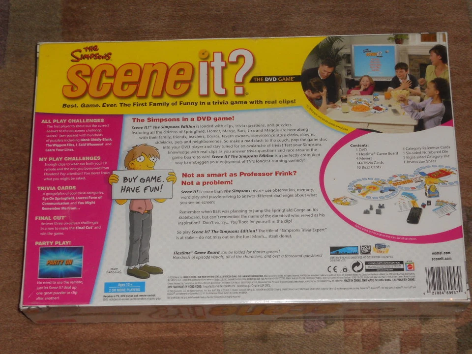 The Simpson's Scene It? DVD Board Game-Mattel-New-Sealed - Image 4 of 4