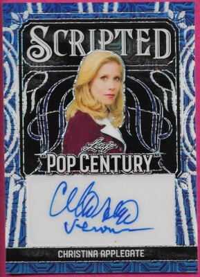 2024 Leaf Metal Pop Century CHRISTINA APPLEGATE Blue Scripted Autograph ...