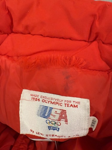 Vintage Levi Strauss 1984 USA Olympic Team Issued Puffer Jacket Size XXL - Picture 17 of 19