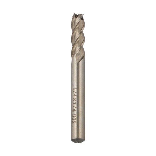 5PC/SET End Mill 1/4 X 1/4inch 4 Flute HSS Cutter Router Bit Silver NEW - Picture 12 of 24