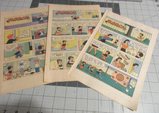 Lot of 3 Nancy by Ernie Bushmiller Clipped Strips from Sunday comics 1982
