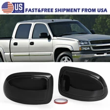 For CHEVY Silverado 1999 2000 2001 2002 03 04 05 2006 Black CAP Mirror Cover Top