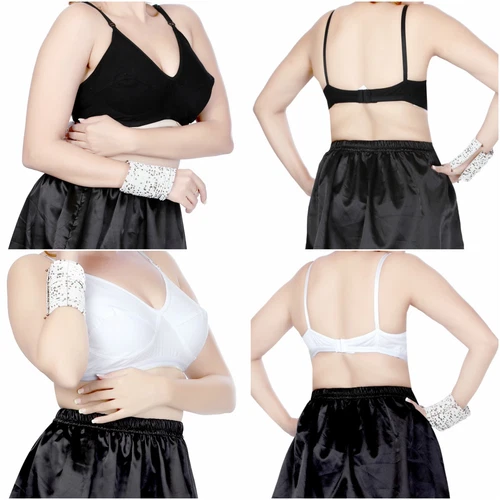 Black Bra White Bra Top Non-Padded Non-Wired Comfy Bralett Bra Pack of 4/2/1