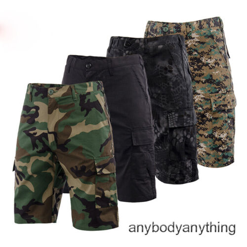 Mens BDU Cargo Shorts Outdoor Military Combat Shorts Tactical Casual Short Pants