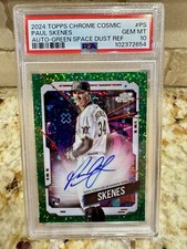 PAUL SKENES 2024 Topps Cosmic Chrome Green Space Dust Auto PSA 10 Auto CCA-PS 75
