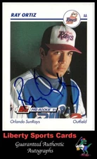 1991 AA Impel Ray Ortiz #491 Orlando Sun Rays Authentic Autographed Card