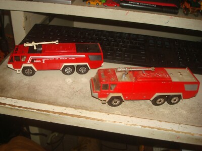 SOLIDO- AIRPORT  FIRE DEPT TRUCKS.  SIDES 2000 MARK 3.   LOT OF 2