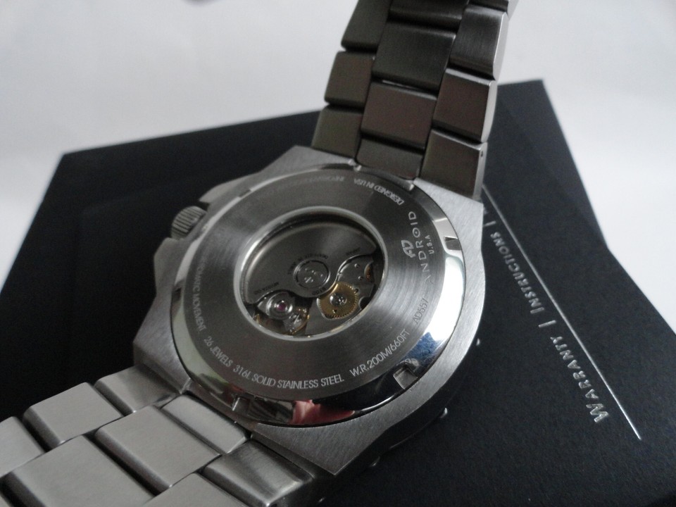Android Men's AD557BBK Enforcer Divemaster Analog Japanese -Automatic ...