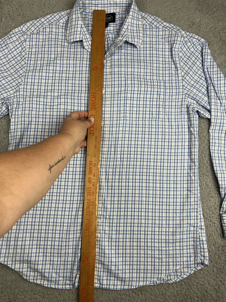 Camisa Nat Nast Para Hombres Grande A Cuadros Abotonada Lujo Originales Oficina Corpcore Foto 3 de 4