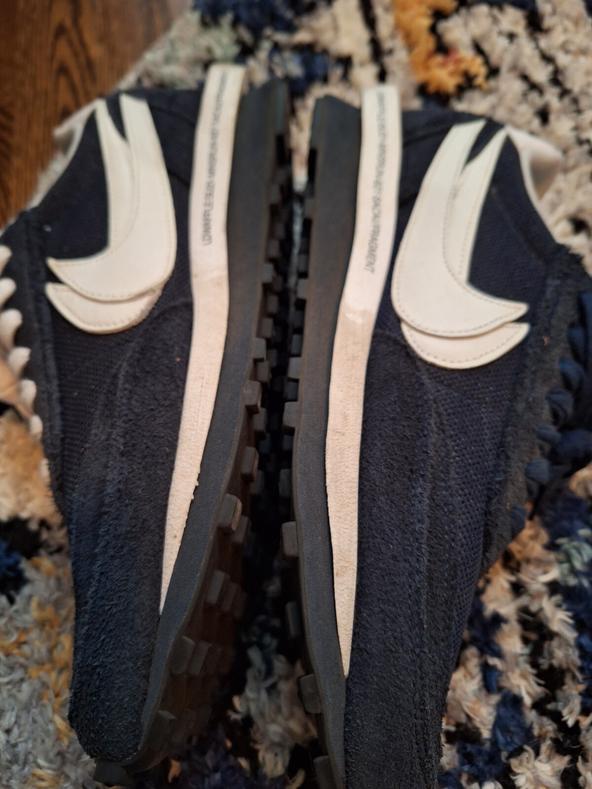 SACAI X NIKE Taglia 11 5 Nike LDV Waffle x design frammenti x sacai blu basso annerito