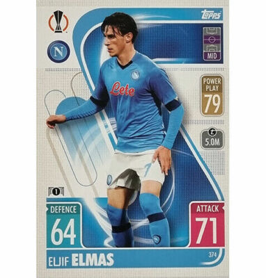 TOPPS MATCH ATTAX 2021-2022 CARD NO. 374 ELMAS (NAPLES)