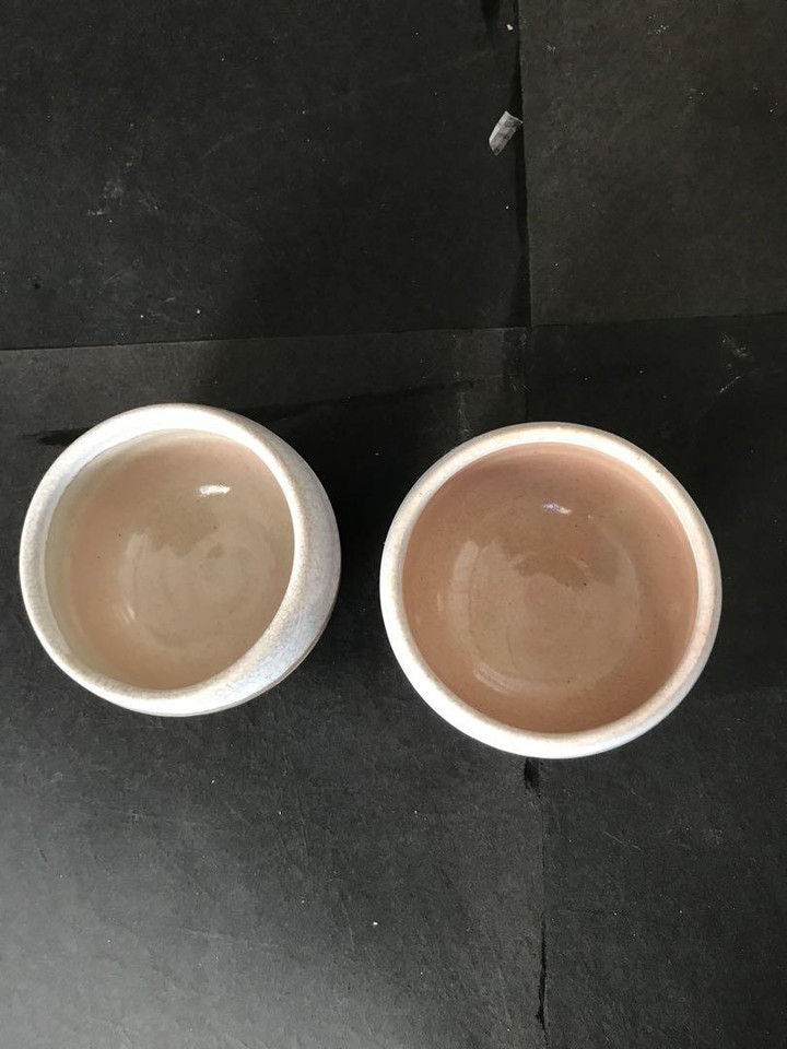 Cup Japanese Pottery of Hagi 3015 set of 2 6.5x7cm/2.55x2.75" Pottery