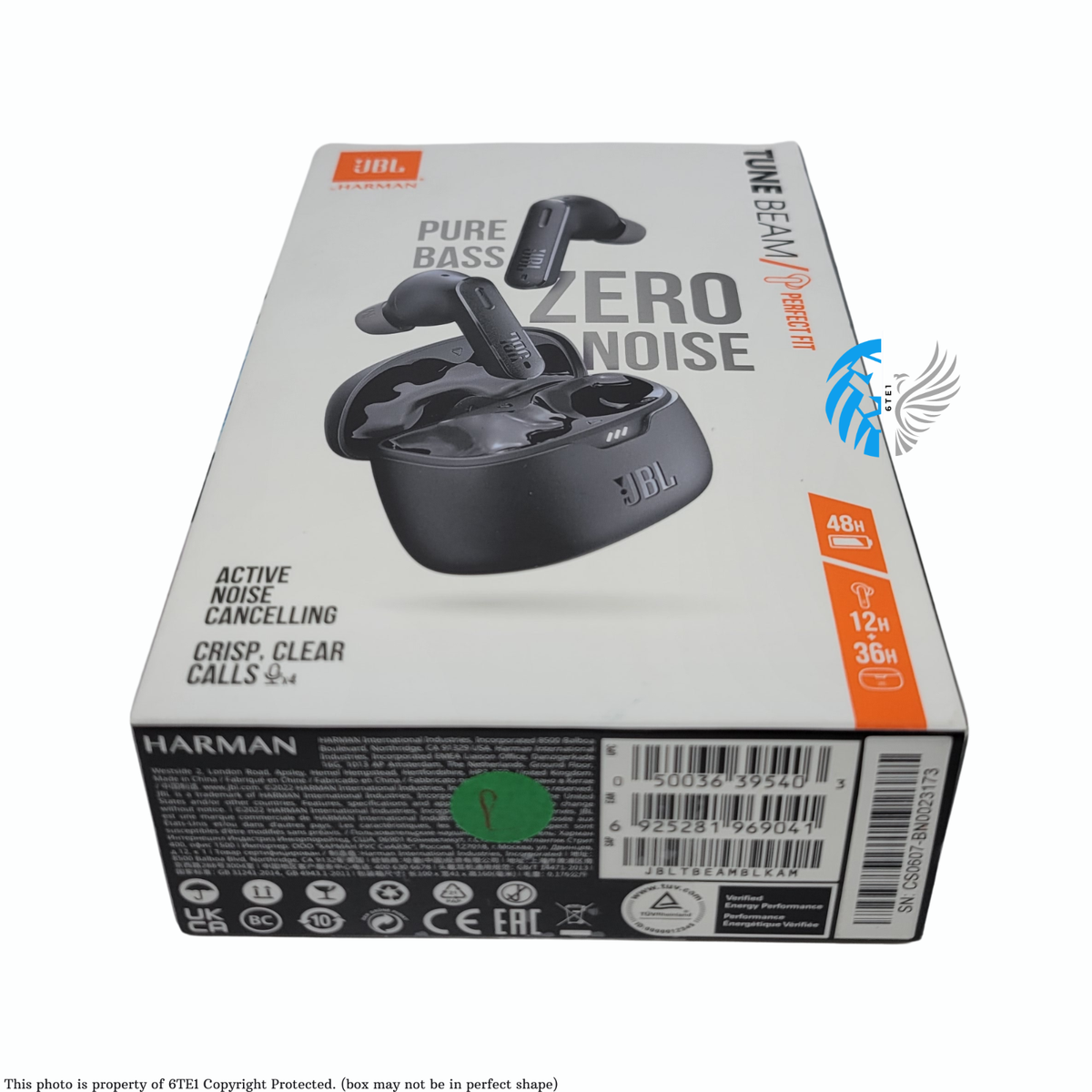 JBL Tune Beam TWS Bluetooth Noise-cancelling Earbuds - Black