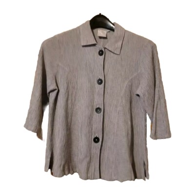 Mill Valley Clothing Company Womens Sz S Lagenlook Linen Cotton Trumpet Shirt  