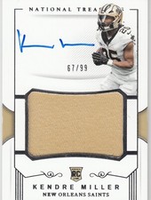 #/99  Kendre Miller RPA ▪ 2023 National Treasures  Crossover Rookie Patch Auto