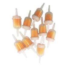 50 x Inline Fuel Filter Small Universal Fit 6mm + 8mm Pipes Motorcycle Lawnmower