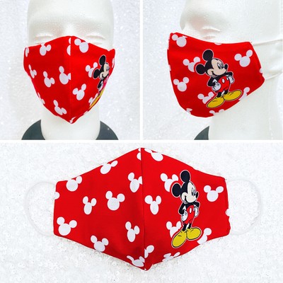 Mickey Mouse Disney Face Mask Adult Child Filtered Reusable Washable Cotton