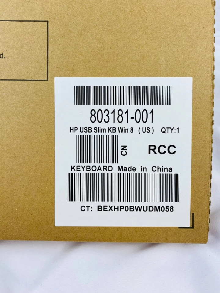 NEW HP Keyboard 803181-001 USB Slim Keyboard and Mouse Win 8 US Black NEW-OB - Image 4 of 4