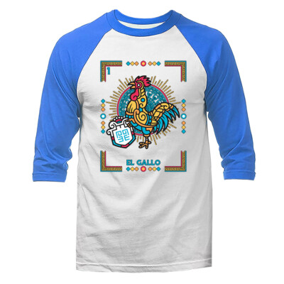 EL GALLO MEXICAN LOTERIA CARD GRAPHIC 3/4 SLEEVE RAGLAN