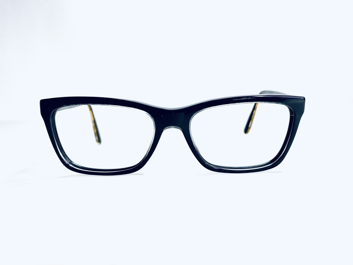 Dolce & Gabbana Black Clear Gold Leaf Cat Eye Glasses DG3220 2917