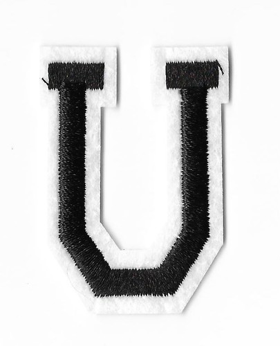 Black Letters Iron on Embroidered Patch Fabric Badge Alphabet 5cm - Picture 22 of 27