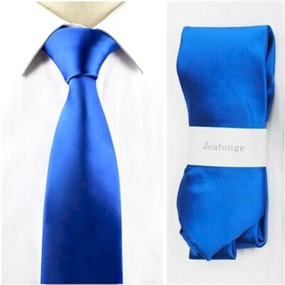 Mens 100% Solid Color Silk Neck Tie 58'' long (actual length varies 56'' to 60'')