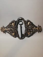 Antike GUSS Verzierung Jugendstil Schl&uuml;ssel 36,5 cm alt Deko Eisen